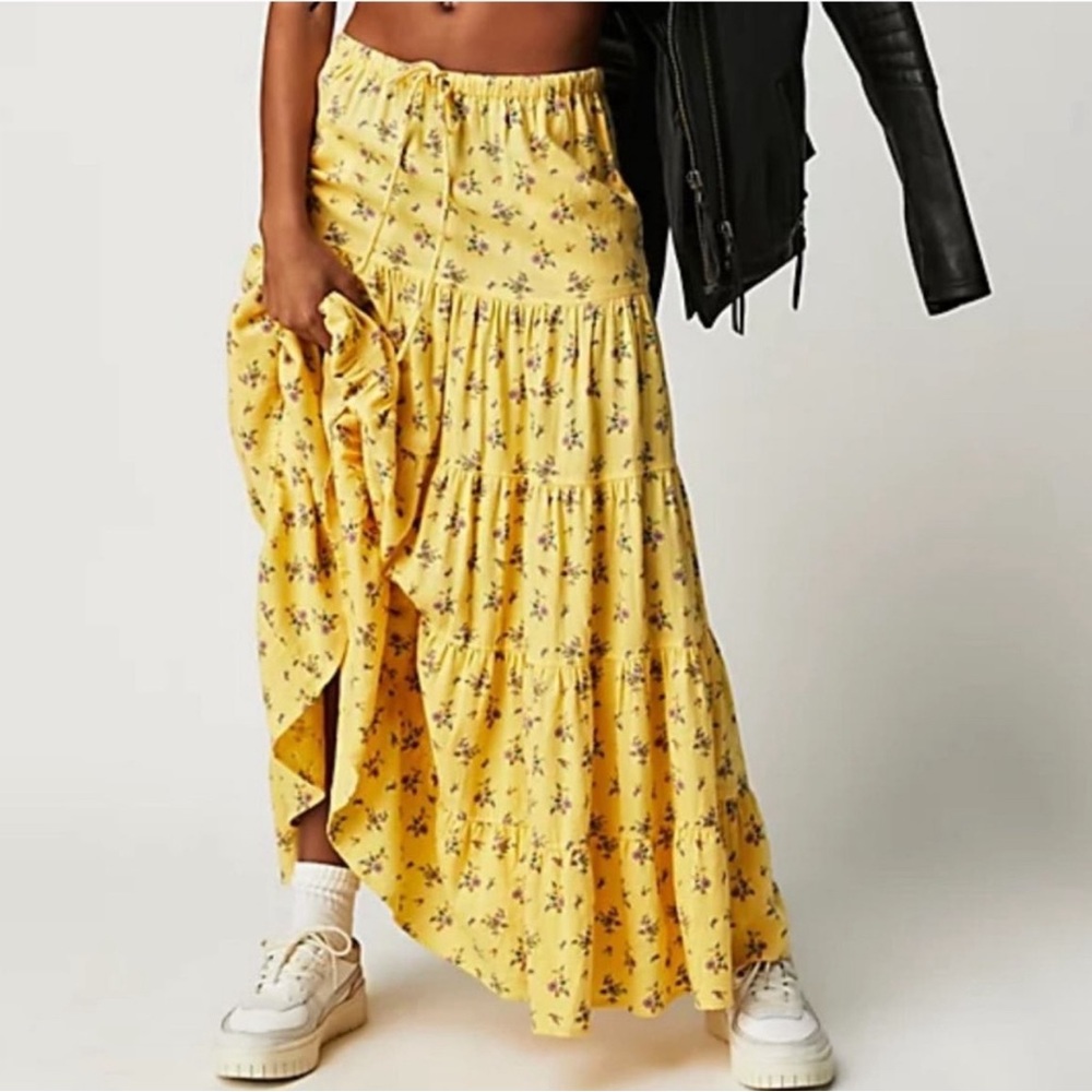 Free People One Nova Tiered Maxi Skirt
